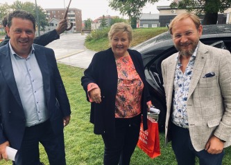 Statsminister Erna Solberg på Næringsforeningens Hagefest.